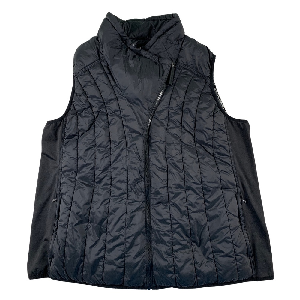 Calvin Klein Performance Black Quilled Vest Women 2X Sporty Athletic Athleisure